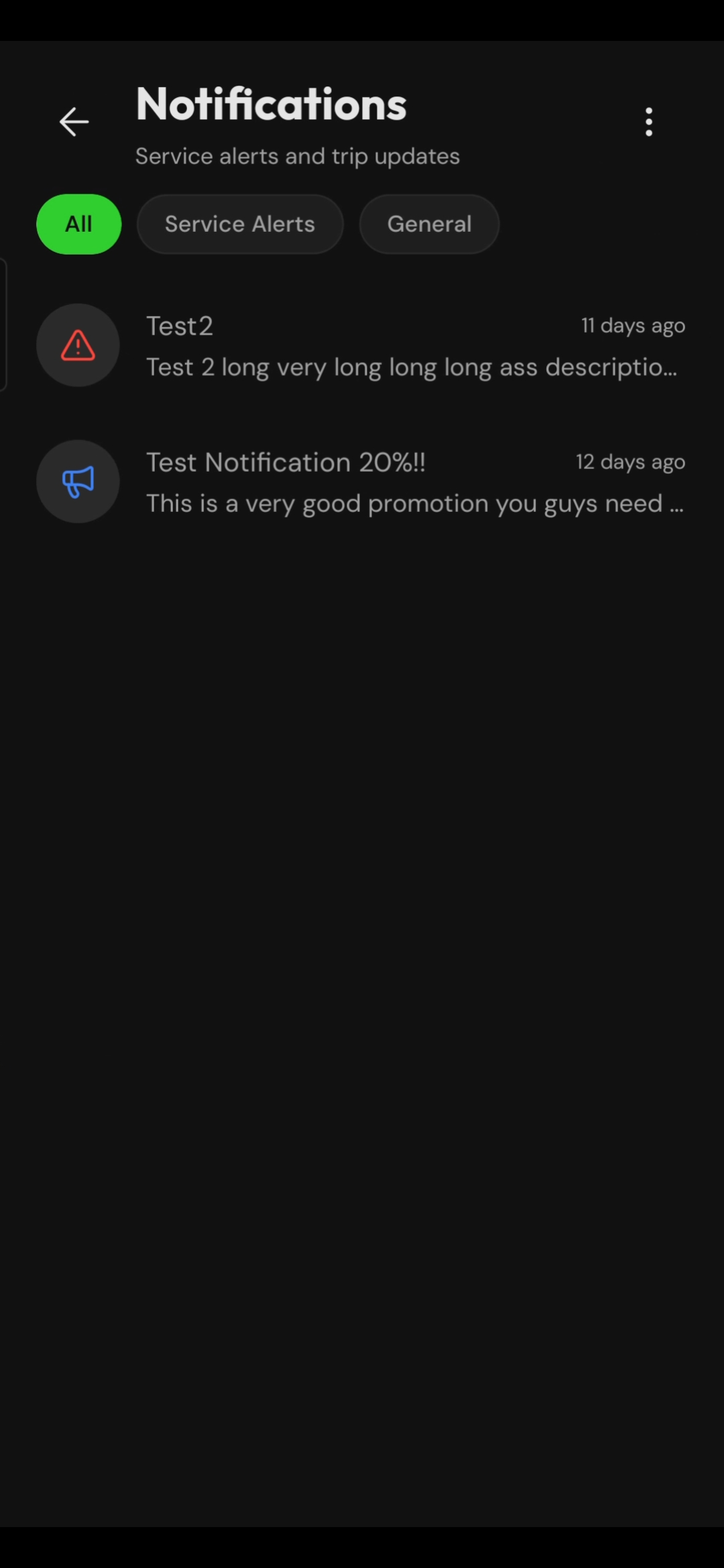 Disruption Alerts, Profile & App Settings preview 1